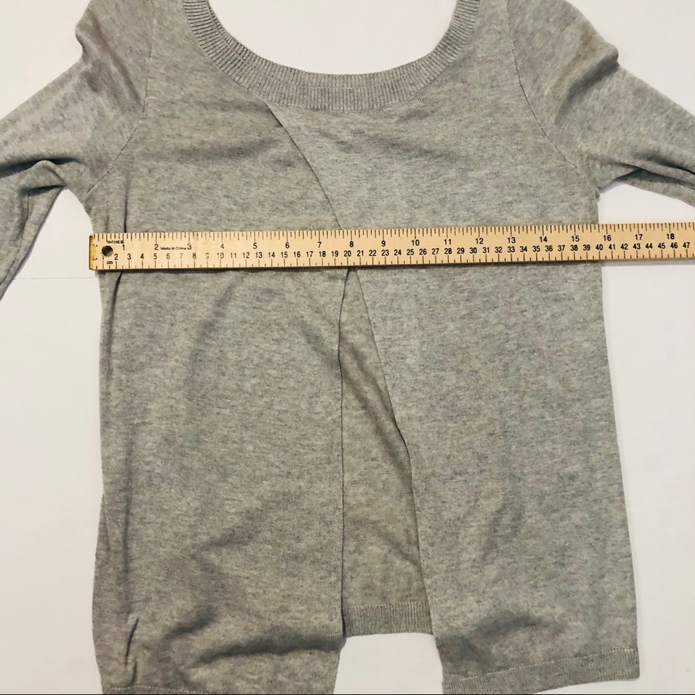 Express Split Back Heathered Gray XS Open Back - Picture 6 of 9